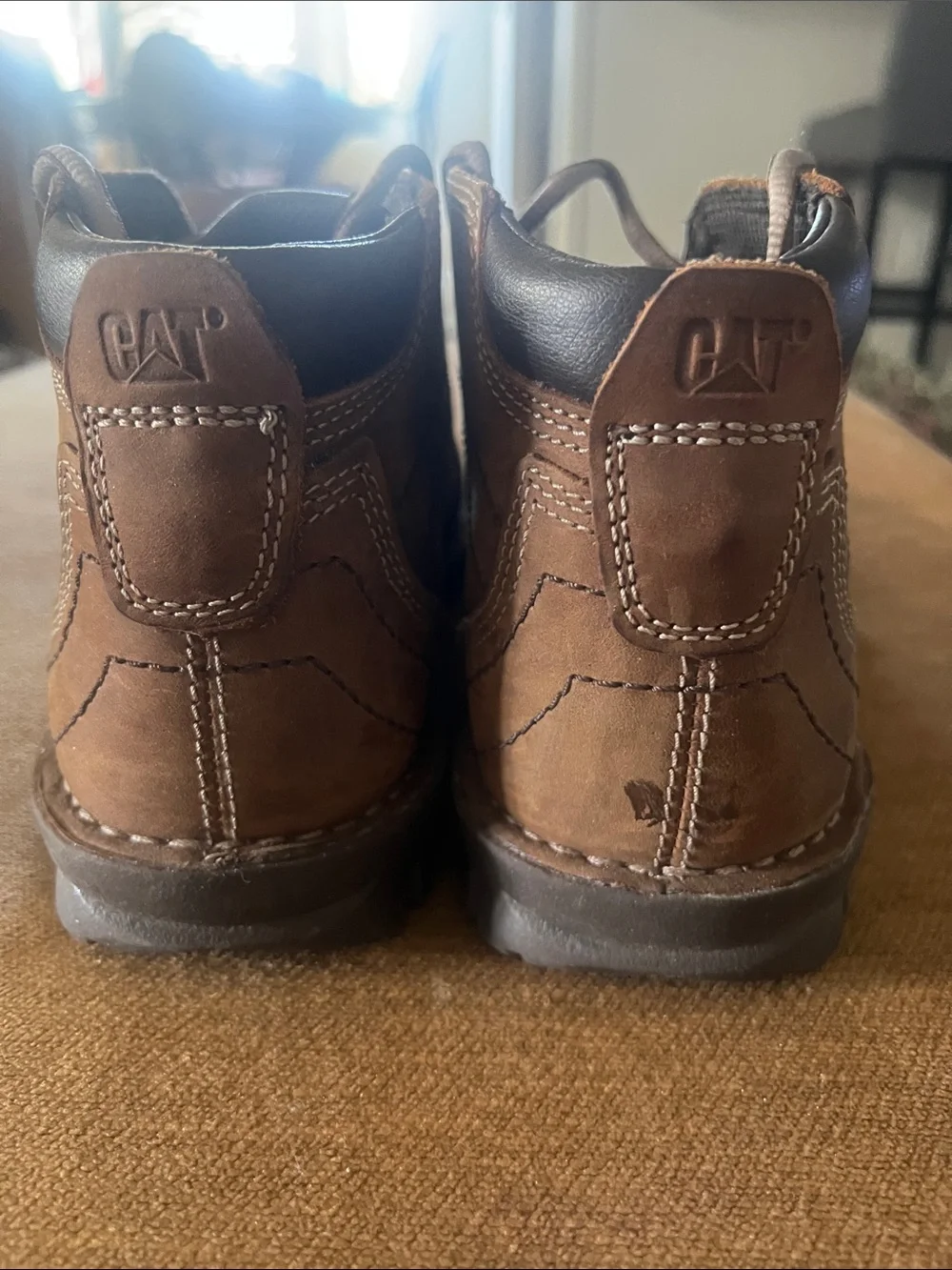 Caterpillar Men's Brown Leather Lace-Up Casual Boots